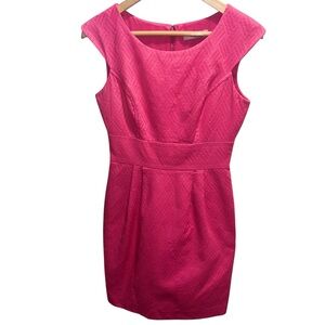 Eliza J New York Pink Sleeveless Sheath Dress Textured Cotton